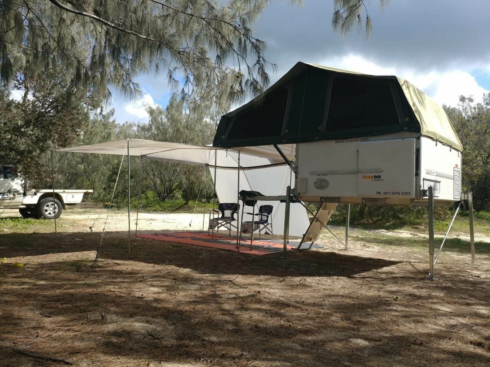 Trayon Fly Extension Camping under a Tree